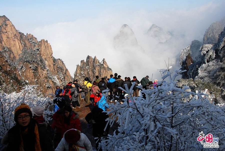Сказочные горы Хуаншань зимой