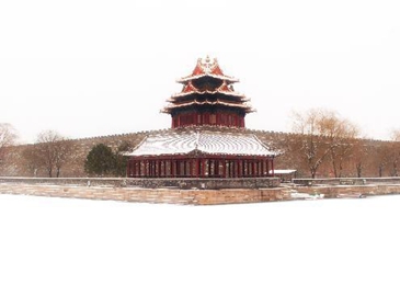 Величественный Пекин под первым снегом 2014 года