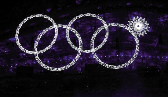 Светодиодный экран, на котором не раскрылось одно кольцо на открытии Олимпиады в Сочи, не китайского производства