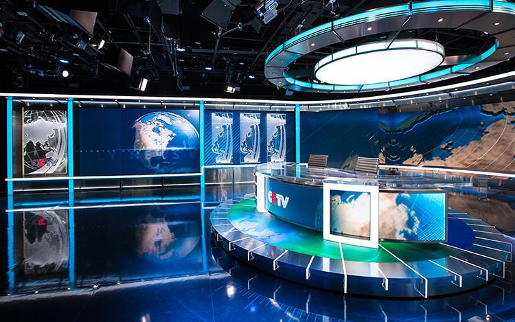 Роскошная новая студия Центрального телевидения Китая