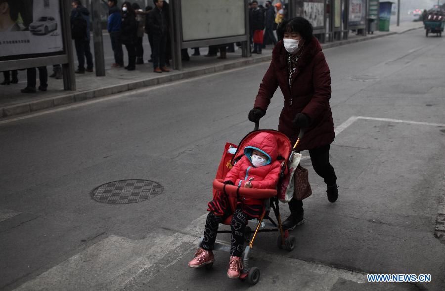 В столице Китая снова объявлен 'оранжевый' уровень опасности в связи с серьезным загрязнением воздуха