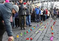 Дорожка из цветов на площади Независимости в Киеве