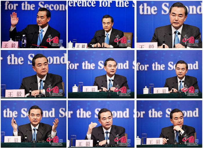 王毅的发布会表情 Мимики Министра иностранных дел Китая Ван И на пресс-конференции 8-ого марта