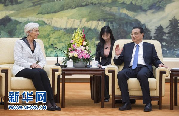 Ли Кэцян встретился с директором-распорядителем МВФ Кристин Легард