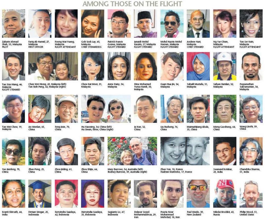 Прижизненные фотографии погибших пассажиров малайзийского самолета MH370