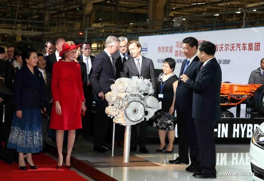 Си Цзиньпин посетил автомобильный завод компании 'Вольво' в бельгийском городе Гент