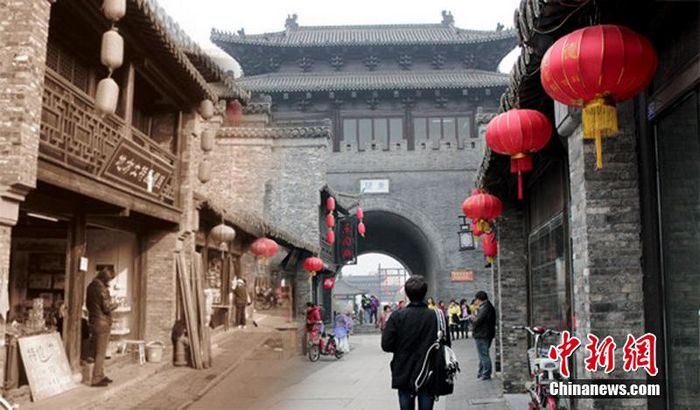 扬州大学生拍古城新老对比照 Старый и настоящий облик г. Янчжоу в снимках