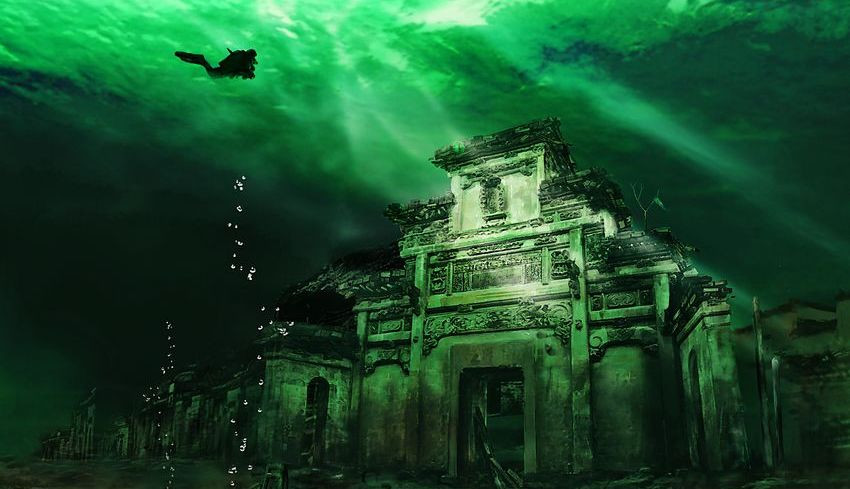 Загадочный древний город под водой озера Цяньдаоху