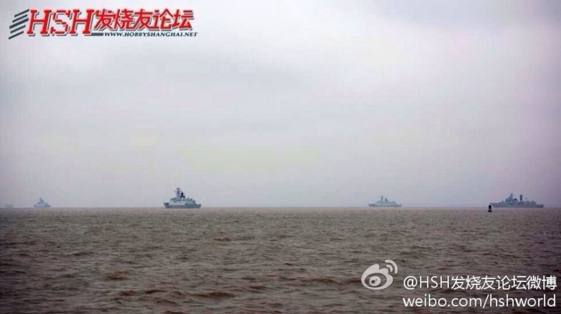 Отряд кораблей ВМС Китая прибыл в Шанхай для участия в совместном китайско-российском военно-морском учении