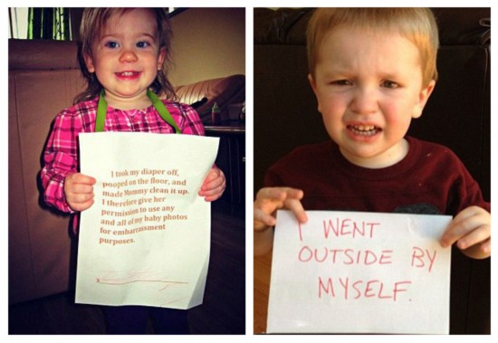 Новый тренды в сети: Младенцы с бумажками, на которых написаны их «маленькие преступления»