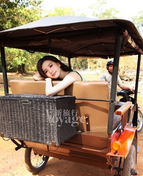 Актриса Лю Шиши в Камбожде