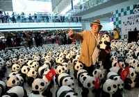 1600 бумажных панд появились в Сянгане для пропаганды творческого воспитания