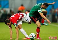 Сборная Мексики обыграла сборную Хорватии в мачте 3-го тура группы 'А' чемпионата мира по футболу в Бразилии