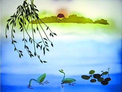 Креативные фотоработы: прекрасные пейзажи озера Сиху, сделанные из фруктов