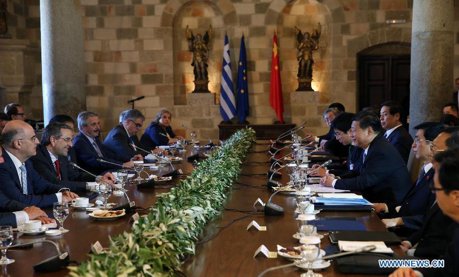 Си Цзиньпин встретился с премьер-министром Греции А. Самарасом