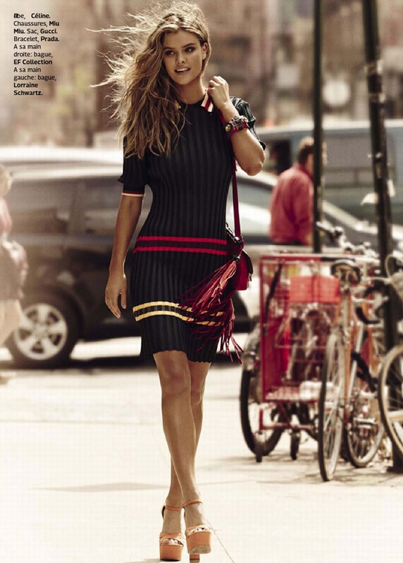Очаровательная датская модель Нина Агдал украсила обложку журнала «Grazia» французской версии