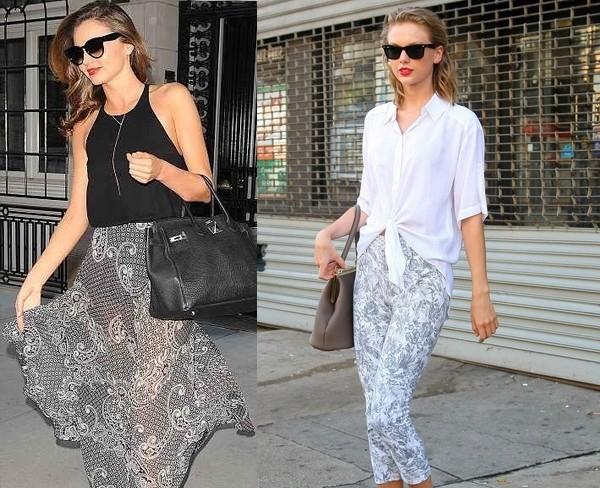 Разное очарование: похожие стили одежды Миранды Керр и Тейлор Свифт