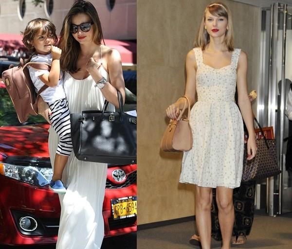 Разное очарование: похожие стили одежды Миранды Керр и Тейлор Свифт