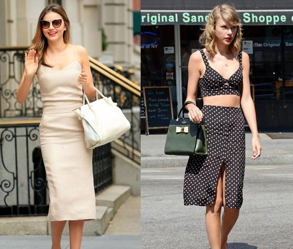 Разное очарование: похожие стили одежды Миранды Керр и Тейлор Свифт