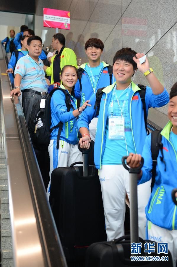 Китайская делегация прибыла в Нанкин для участия в Юношеской Олимпиаде-2014 