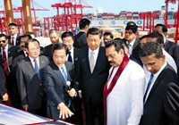 Си Цзиньпин и М.Раджапакса проинспектировали проект строительства порта в рамках сотрудничества между КНР и Шри-Ланкой