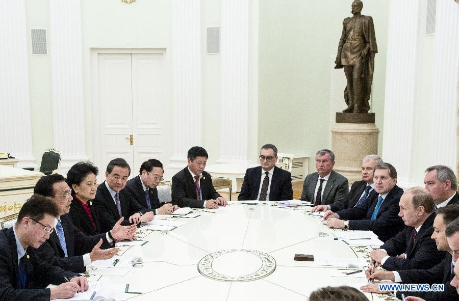 Ли Кэцян и В.Путин провели переговоры в Москве