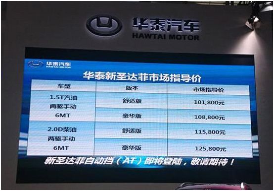 Новый автомобиль компании Hawtaimotor ?Newsantafe? начали продавать по минимальной цене 101,8 тыс. юаней 