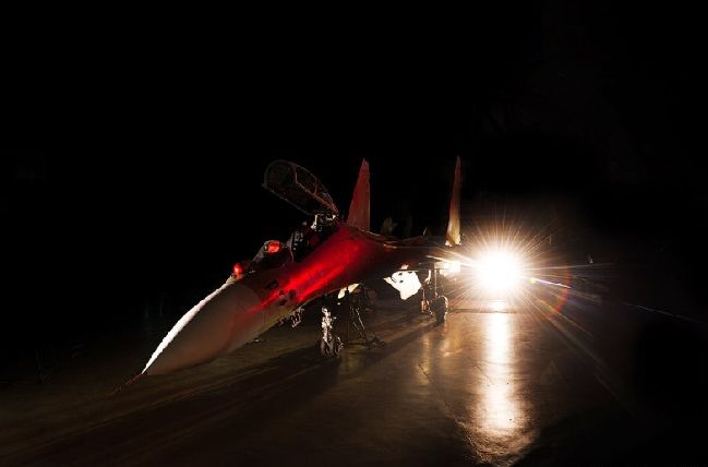 Посещение производственной линии самолета Су-30SM на Иркутском авиационном заводе