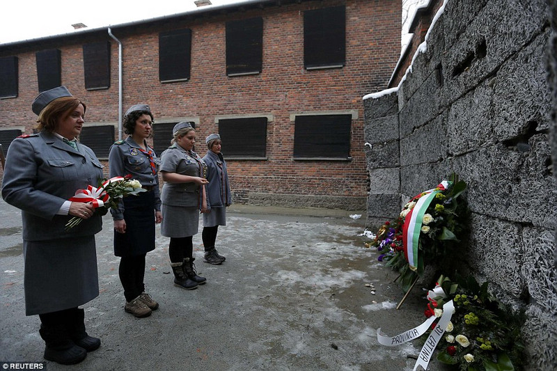 Выжившие посещают нацистский концентрационный лагерь