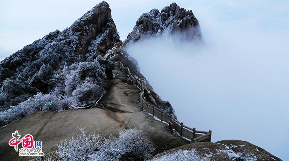 'Пять чудес' заснеженных гор Хуаншань 