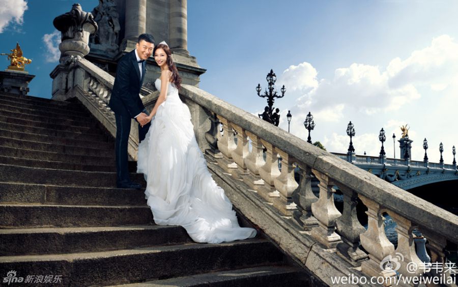 Свадебные фото актера Сунь Хунлэя, снятые в Париже 