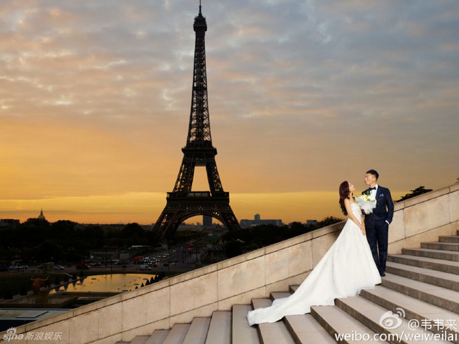 Свадебные фото актера Сунь Хунлэя, снятые в Париже 