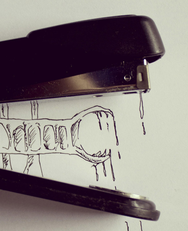 Креативное сочетание рисунков с подручным материалом