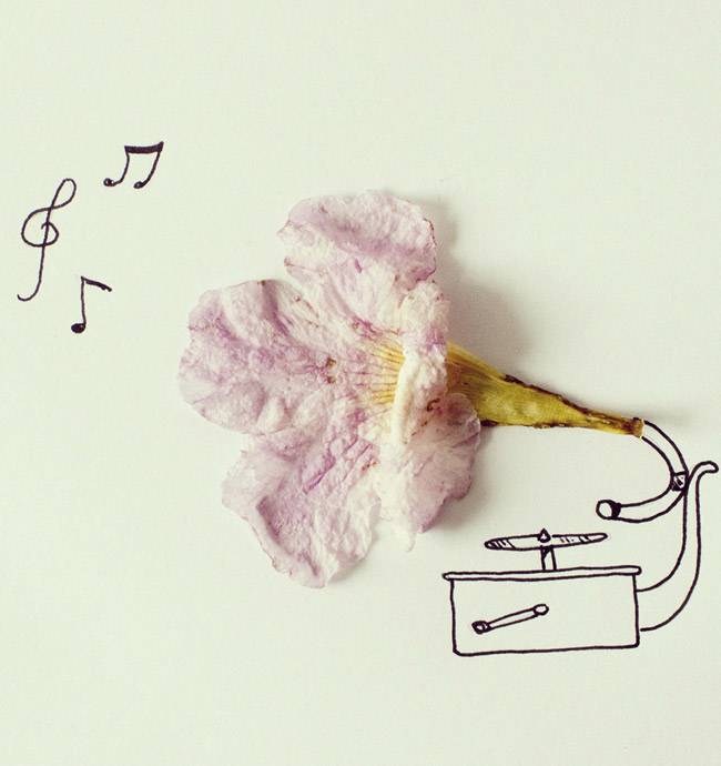 Креативное сочетание рисунков с подручным материалом