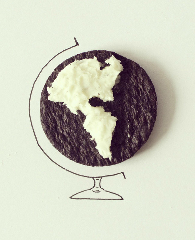 Креативное сочетание рисунков с подручным материалом