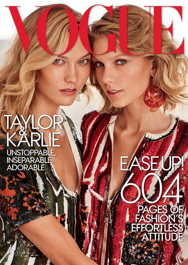 Тейлор Свифт и Карли Клосс украсили обложку журнала «VOGUE»