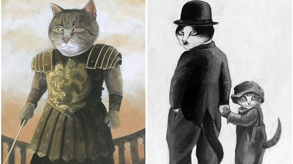 Коты в образах исторических персонажей