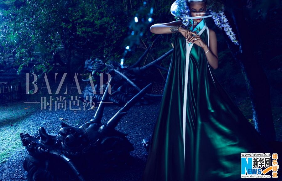 Рианна в китайском стиле украшает модный журнал «BAZAAR»