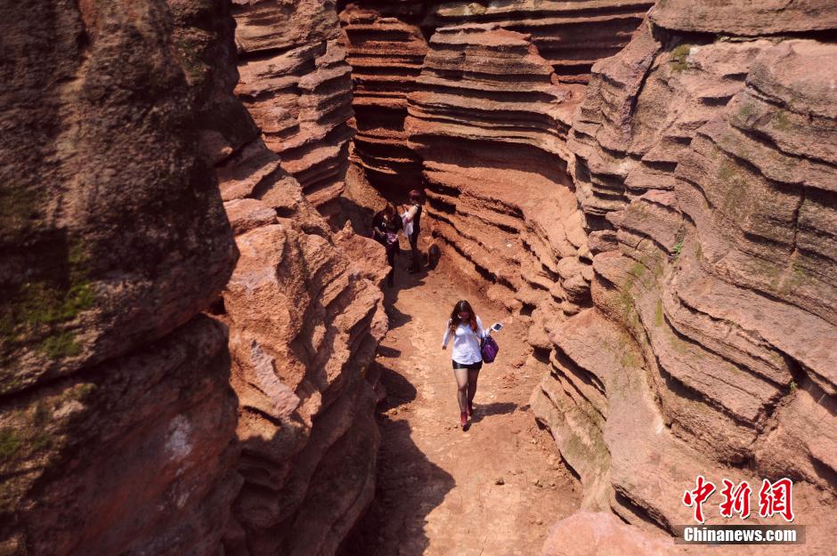 На окраине Чунцина обнаружен красный каменный лес