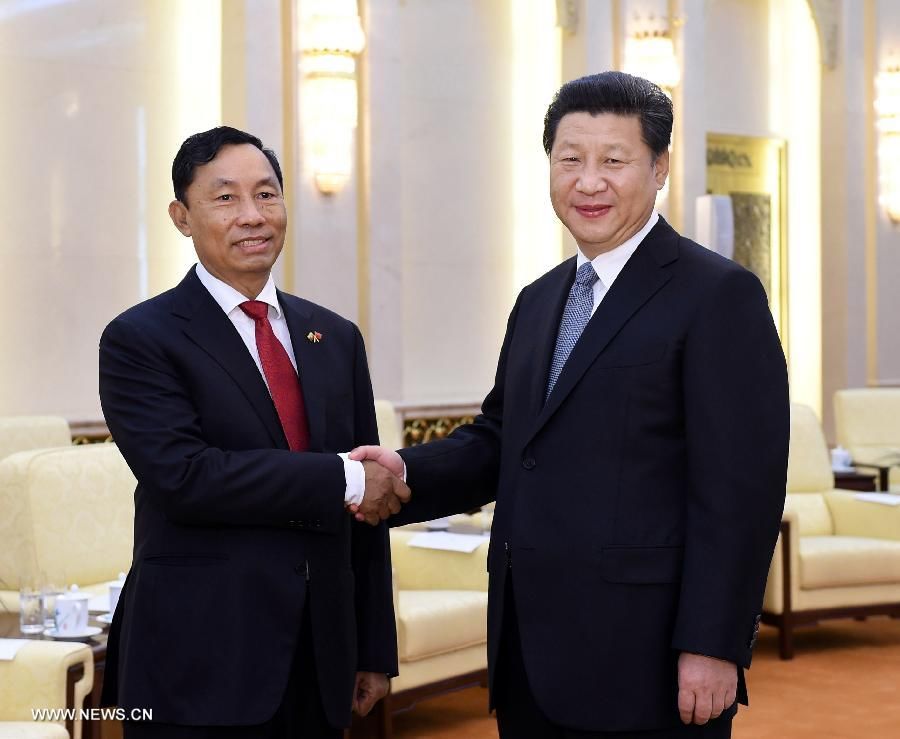 Си Цзиньпин встретился с председателем СПСР Мьянмы У Шве Манном