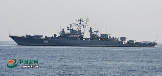 Корабли КНР и РФ прибыли в акваторию учений 'Морское взаимодействие- 2015' и сформировали совместную группировку