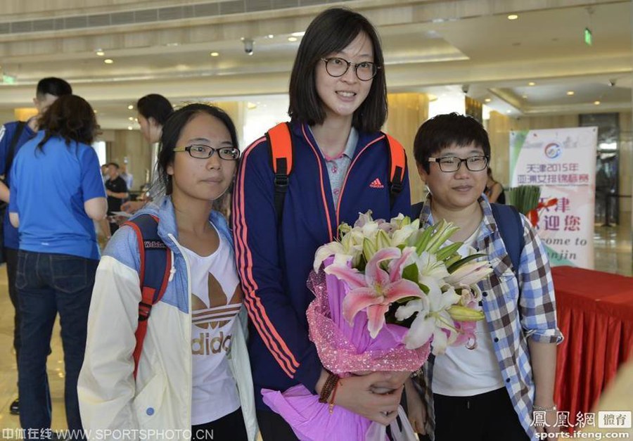 Женская сборная Китая по волейболу прибыла в Тяньцзинь для участия в чемпионате Азии