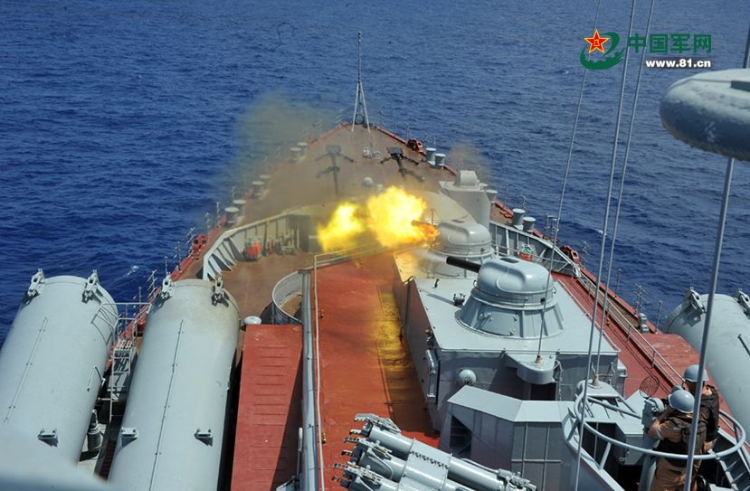 Китай и Россия выполнили стрельбу по морским целям боевыми снарядами