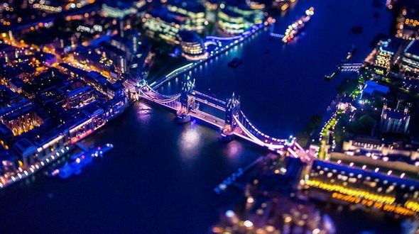 Чарующие ночные виды Лондона с высоты птичьего полета от Vincent Laforet