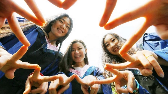 Выпускные фотографии китайских студентов