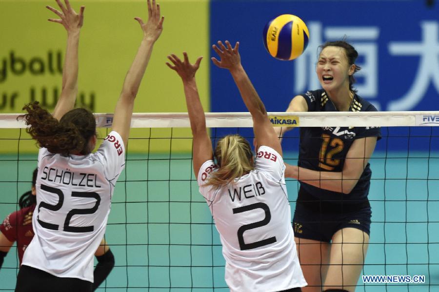 Китайские волейболистки обыграли сборную Германии и выиграли два матча подряд в мировом Гран-при Китайские волейболистки обыграли сборную Германии и выиграли два матча подряд в мировом Гран-при