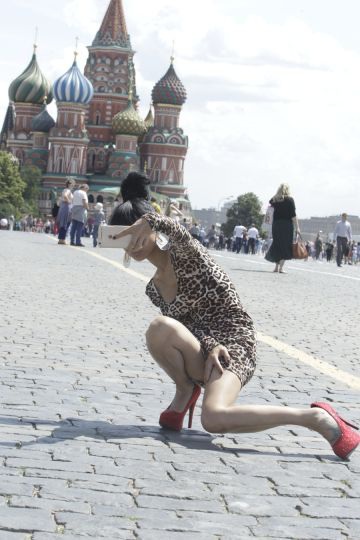 Сексуальная актриса Бай Лин на Красной площади 