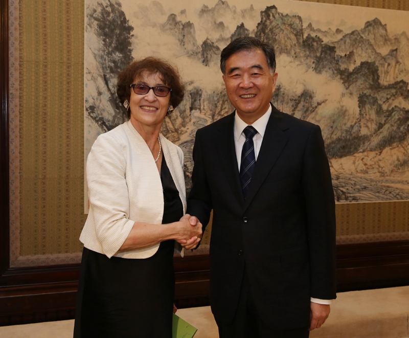 Ван Ян встретился с делегацией из США