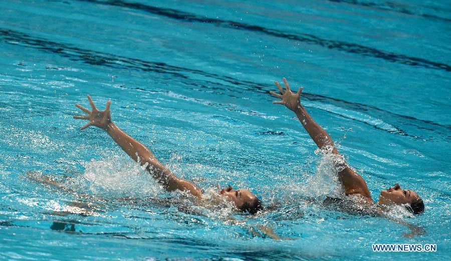 Китаянки уступили в технике российскому дуэту в синхронном плавании на ЧМ по водным видам спорта-2015