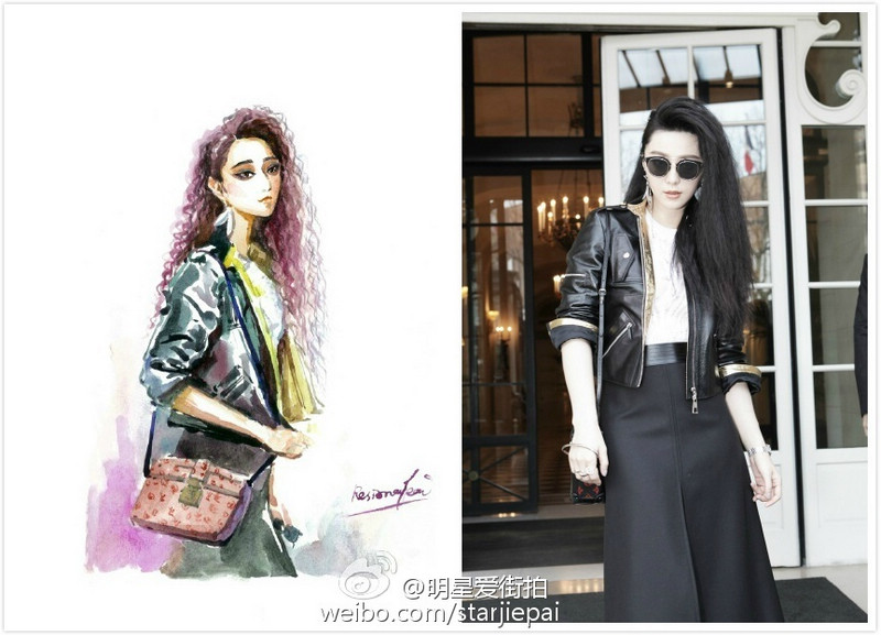 Карикатура - актриса Фань Бинбин